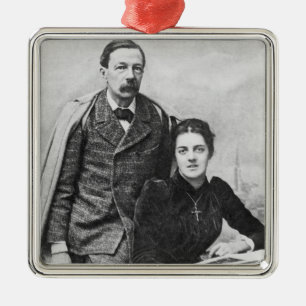 John Addington Symonds und seine Tochter, 1891 Silbernes Ornament