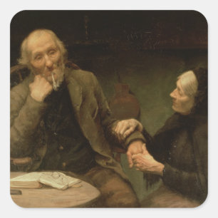 John Anderson, My Jo, 1894 (Öl auf Leinwand) Quadratischer Aufkleber