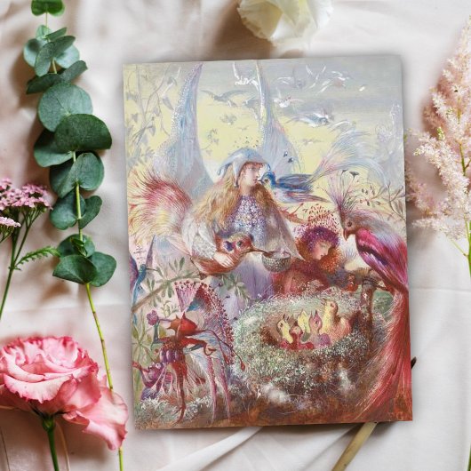 John Anster Fitzgerald - Fairies und ein Vogelnest Karte