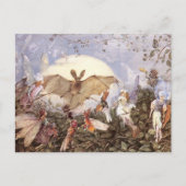 John Anster Fitzgerald Fairy Hordes Attackat Bat Postkarte (Vorderseite)