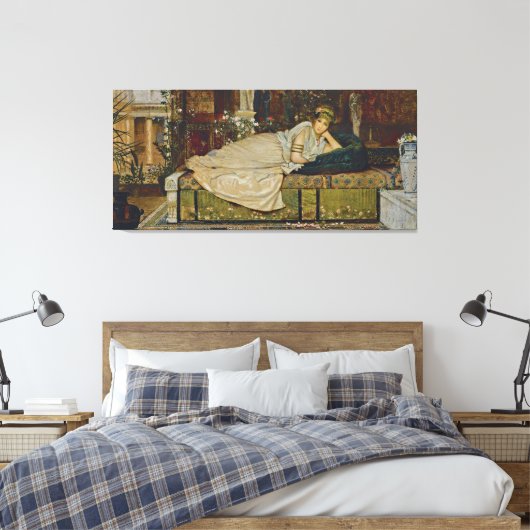 John Atkinson Grimshaw - A Lady in a Classical Leinwanddruck (Insitu (Schlafzimmer))