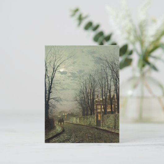 John Atkinson Grimshaw - A Wintry Moon Postkarte (Stehend Vorderseite)