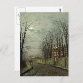 John Atkinson Grimshaw - A Wintry Moon Postkarte (Vorne/Hinten)