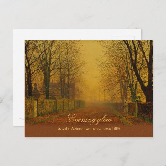John Atkinson Grimshaw Abend Glow CC0869 Postkarte (Vorne/Hinten)