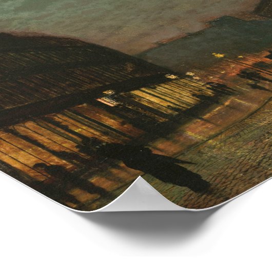 John Atkinson Grimshaw - Boar Lane, Leeds Poster (Ecke)