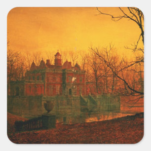 John Atkinson Grimshaw   Das Spuk Haus Quadratischer Aufkleber