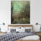 John Atkinson Grimshaw - Das Treffen Leinwanddruck (Insitu (Schlafzimmer))