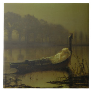 John Atkinson Grimshaw - Die Dame von Shalott Fliese