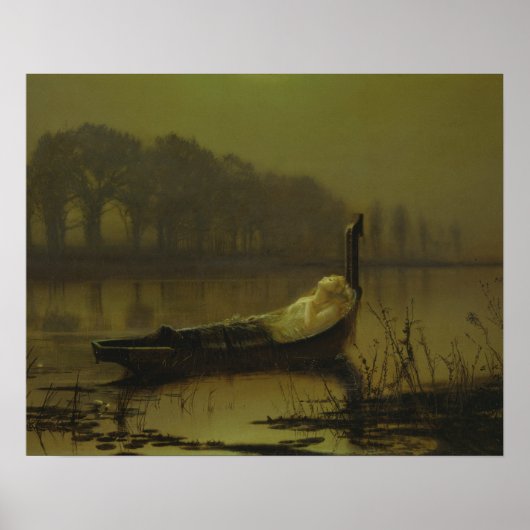 John Atkinson Grimshaw - Die Dame von Shalott Poster (Vorne)