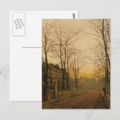 John Atkinson Grimshaw - ein Herbst-Idyll Postkarte (Vorne/Hinten)