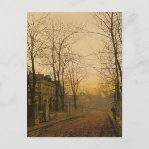 John Atkinson Grimshaw - ein Herbst-Idyll Postkarte