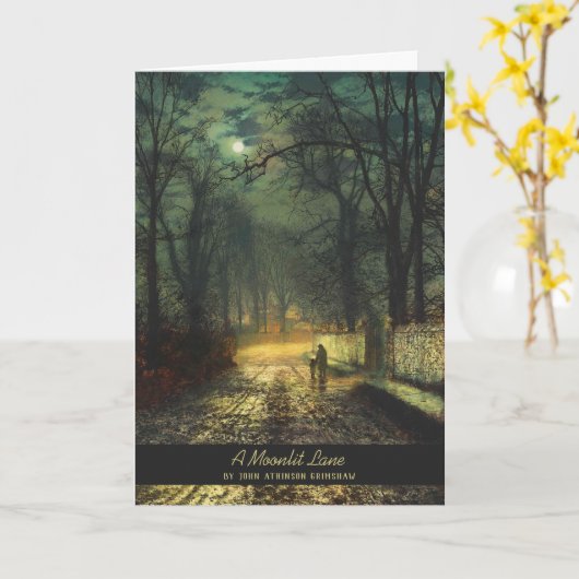 John Atkinson Grimshaw Eine mondbeleuchtete Spur 1 Karte (Gelbe Blume)