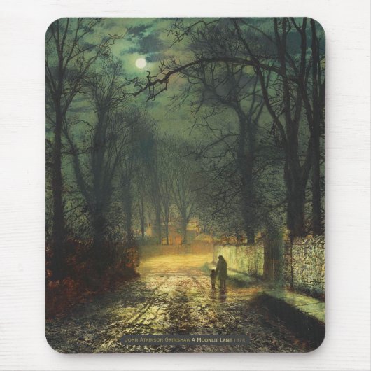 John Atkinson Grimshaw Eine mondbeleuchtete Spur 1 Mousepad (Vorne)