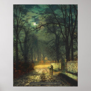 John Atkinson Grimshaw Eine mondbeleuchtete Spur 1 Poster