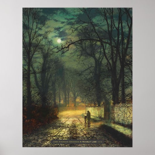 John Atkinson Grimshaw Eine mondbeleuchtete Spur 1 Poster (Vorne)