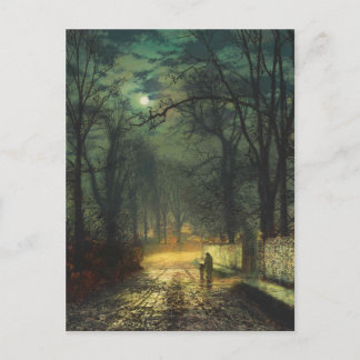 John Atkinson Grimshaw Eine mondbeleuchtete Spur 1 Postkarte