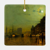 John Atkinson Grimshaw Glasgow Docks Keramikornament (Rückseite)