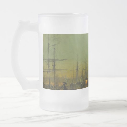 John Atkinson Grimshaw Glasgow Docks Mattglas Bierglas (Links)