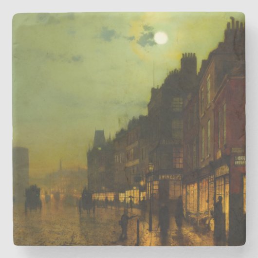 John Atkinson Grimshaw Glasgow Docks Steinuntersetzer (Vorderseite)