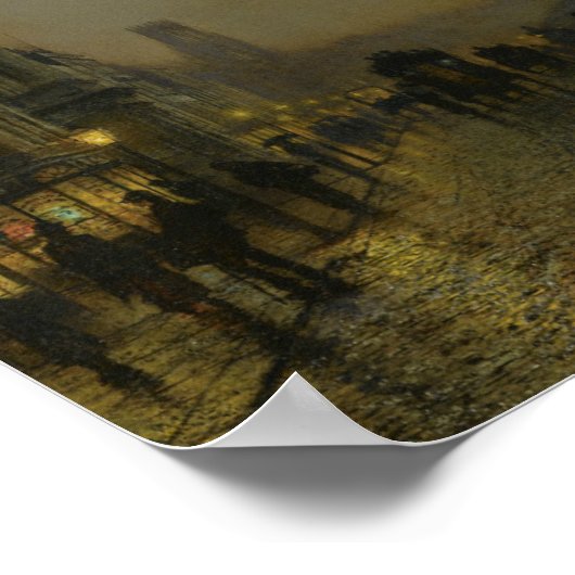 John Atkinson Grimshaw - Glasgow, Samstagnacht Poster (Ecke)