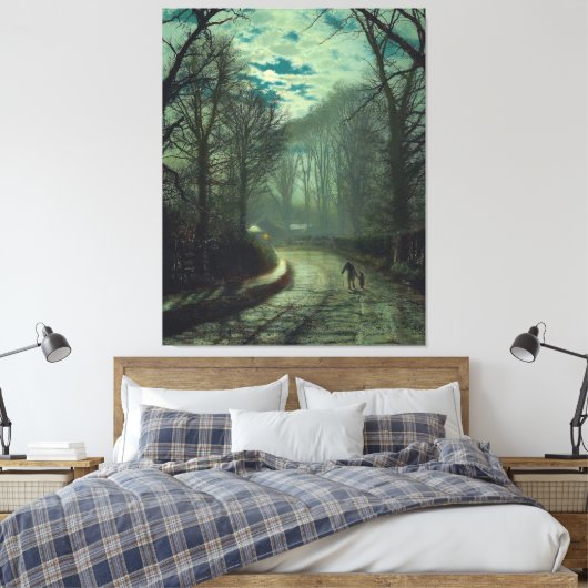 John Atkinson Grimshaw - Heimkehr Leinwanddruck (Insitu (Schlafzimmer))