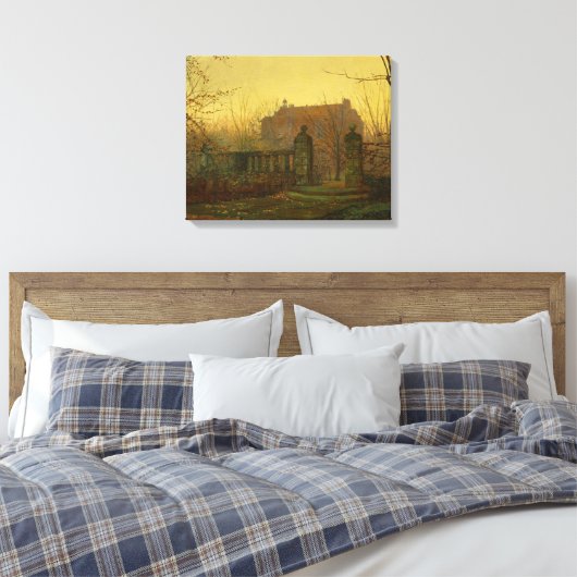 John Atkinson Grimshaw - Herbstmorgen Leinwanddruck (Insitu (Schlafzimmer))