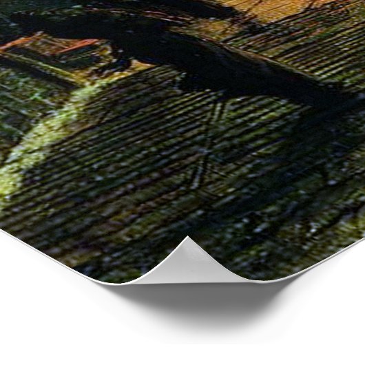 John Atkinson Grimshaw in Peril Poster (Ecke)