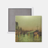 John Atkinson Grimshaw | Liverpool Docks Magnet (Vorderseite/Rückseite)
