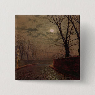John Atkinson Grimshaw  Moonlit Street Scene, 188 Button