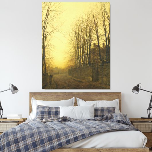 John Atkinson Grimshaw - Später Herbst Leinwanddruck (Insitu (Schlafzimmer))