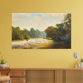 John Atkinson Grimshaw - Stepping Stones, Bolton  Leinwanddruck (Insitu (Wohnzimmer))