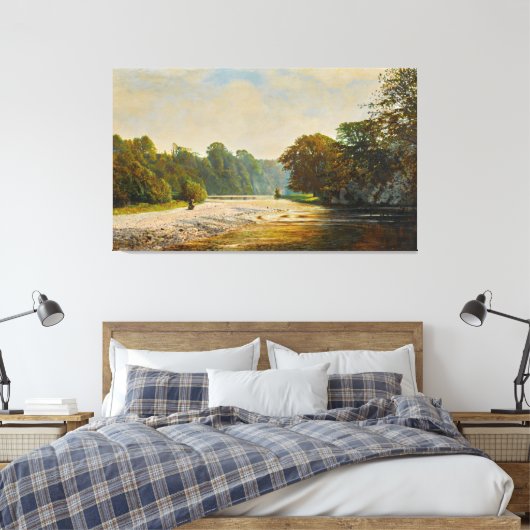 John Atkinson Grimshaw - Stepping Stones, Bolton  Leinwanddruck (Insitu (Schlafzimmer))