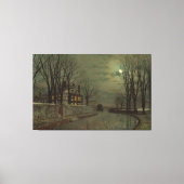 John Atkinson Grimshaw - The Turn of the Road Leinwanddruck (Vorderseite)