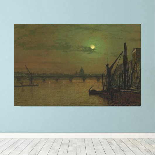 John Atkinson Grimshaw - Waterloo Bridge, London Leinwanddruck (Insitu (Holzboden))