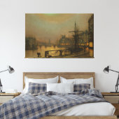 John Atkinson Grimshaw - Whitby at Night Leinwanddruck (Insitu (Schlafzimmer))