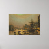 John Atkinson Grimshaw - Whitby at Night Leinwanddruck (Vorderseite)