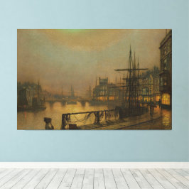 John Atkinson Grimshaw - Whitby at Night Leinwanddruck