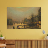 John Atkinson Grimshaw - Whitby at Night Leinwanddruck (Insitu (Wohnzimmer))