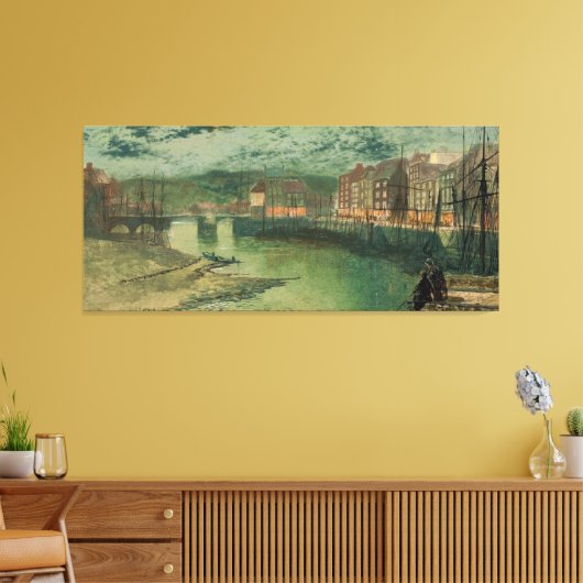 John Atkinson Grimshaw - Whitby Docks  Leinwanddruck (Insitu (Wohnzimmer))