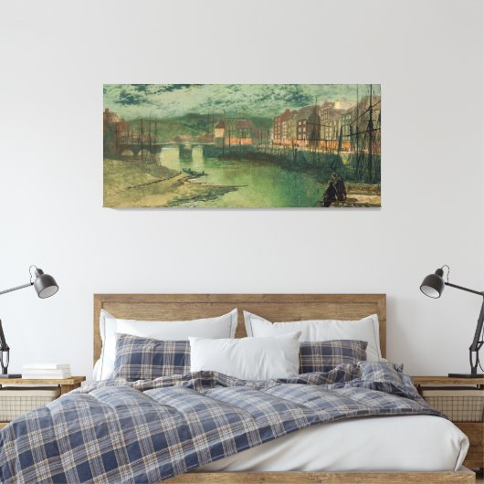 John Atkinson Grimshaw - Whitby Docks  Leinwanddruck (Insitu (Schlafzimmer))