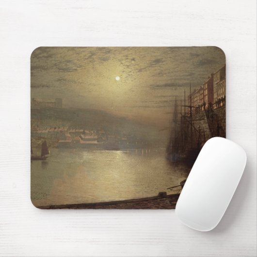 John Atkinson Grimshaw | Whitby (Öl auf Leinwand) Mousepad (Mit Mouse)
