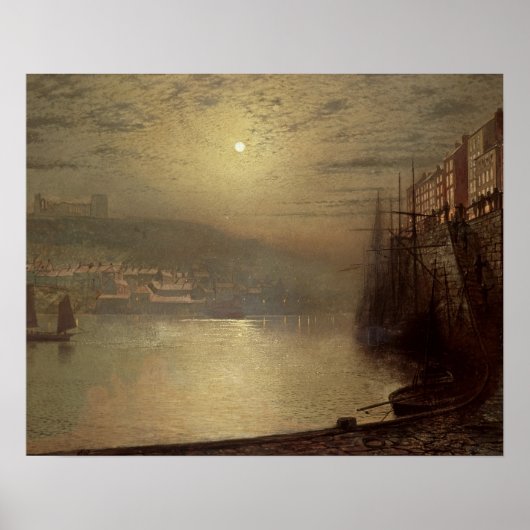 John Atkinson Grimshaw | Whitby (Öl auf Leinwand) Poster (Vorne)