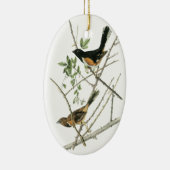 John Audubon Rufous-versah Towhee mit Seiten Keramikornament (Rechts)