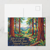 John B. Dewitt Redwoods State Natural Reserve Postkarte (Vorne/Hinten)