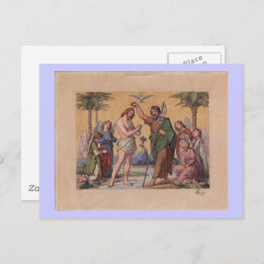 JOHN BAPTIZING JESUS POSTKARTE (Vorne/Hinten)