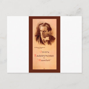 John Barrymore im Hamlet Broadway 1922 Postkarte