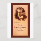 John Barrymore im Hamlet Broadway 1922 Postkarte (Vorderseite)