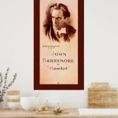 John Barrymore in Hamlet Broadway 1922 Poster (Küche)