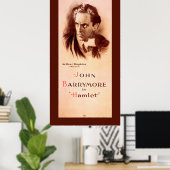 John Barrymore in Hamlet Broadway 1922 Poster (Heimbüro)