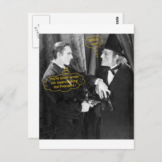 John Barrymore und Gustav von Seyffertitz Sherlock Postkarte (Vorne/Hinten)